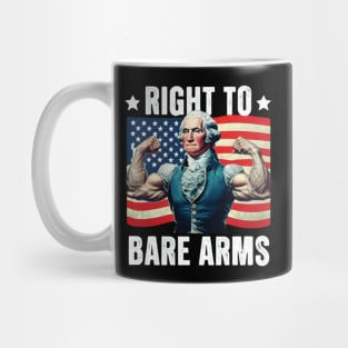 Right To Bare Arms Us Flag 4th Of July Funny Gym Workout Mug